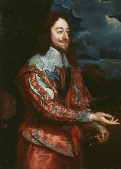 Anthonis van Dyck, Karl I., König von Großbritannien (König, Portrait, Adel, Prunk, höfisch, Hosenbandorden,  Halbfigur, Persönlichkeiten,  Barock, Klassiker, Wunschgröße, Wohnzimmer)