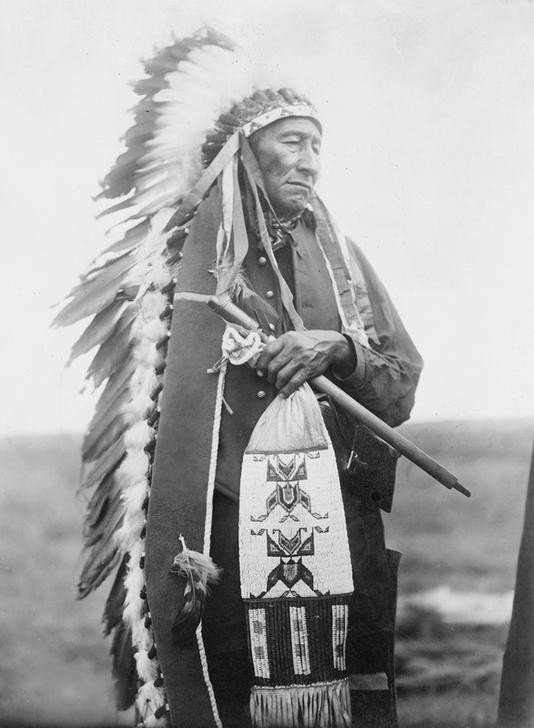 Edward S. Curtis, Unbekannt (MANN, VÖLKERKUNDE, INDIANER, PORTRAIT, HÄUPTLING, PLAINSINDIANER, FRIEDENSPFEIFE, FEDERSCHMUCK, DAKOTA (INDIANER))