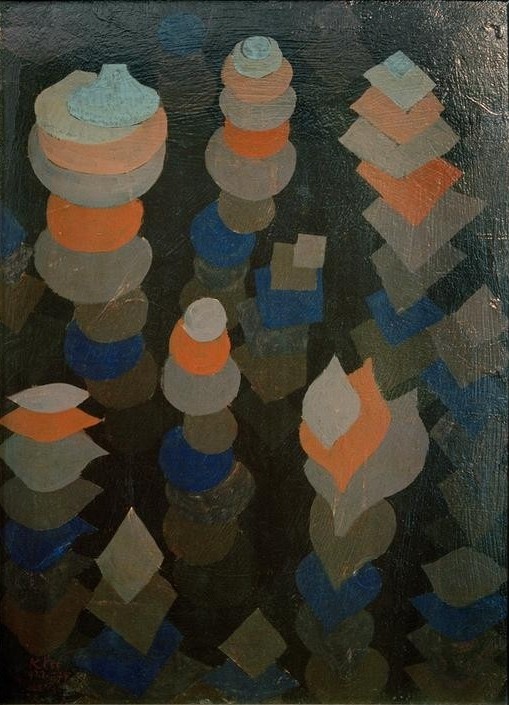 Paul Klee, Wachstum der Nachtpflanzen (Bauhaus,Botanik,Deutsche Kunst,Kunst,Tageszeiten,Nacht,Schweizerische Kunst,Abstraktion,Nachtblueher,Pflanze)