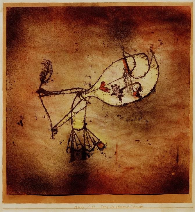 Paul Klee, Tanz des trauernden Kindes (Deutsche Kunst,Kind,Kunst,Mädchen,Mensch,Tanz,Trauer,Portrait,Einsamkeit,Schweizerische Kunst,Einzelkind)