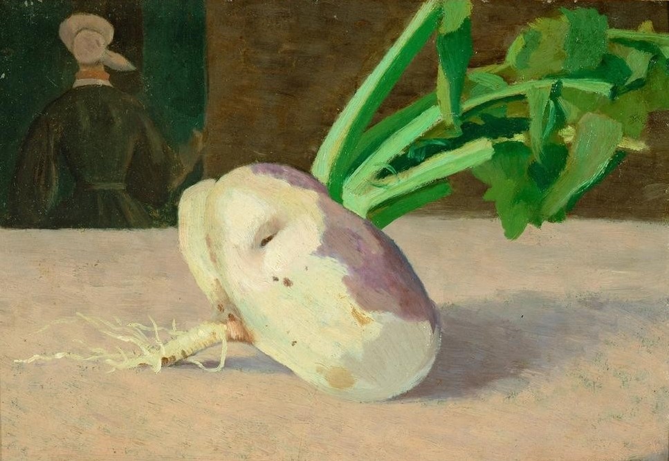 Odilon Redon, Célerirave (Botanik,Gemüse,Kunst,Nahrungsmittel,Symbolismus,Stillleben,Französische Kunst,Sellerie,Naturalismus,Wurzel (Botanik),Essen (Nahrung))