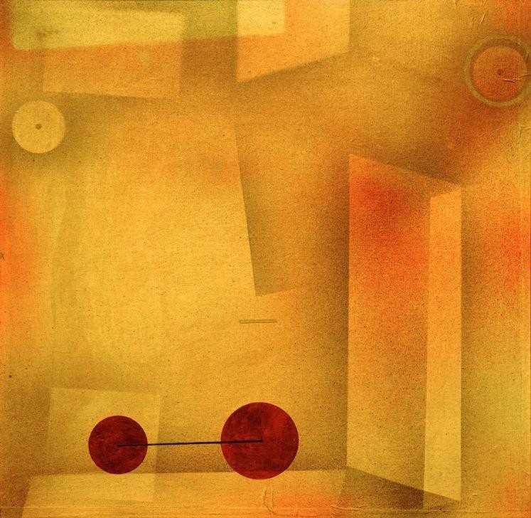 Paul Klee, Die Erfindung (Bauhaus,Deutsche Kunst,Geometrie,Kunst,Geometrisch,Abstrakte Kunst,Schweizerische Kunst,Kreis,Braun,Abstraktion,Viereck)