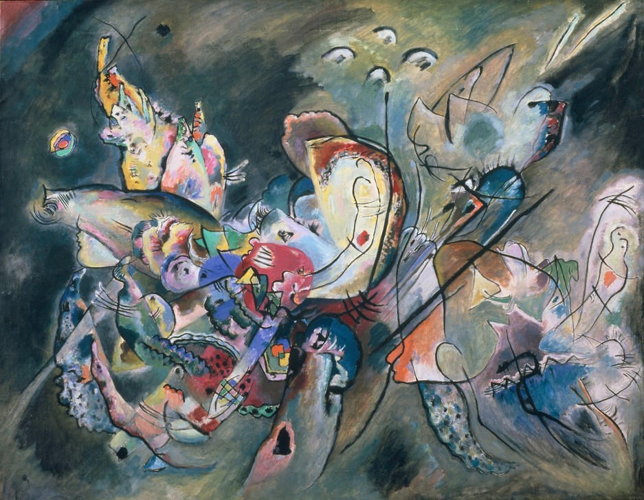 Wassily Kandinsky, Trübe (Wunschgröße, Klassische Moderne, Malerei, abstrakte Kunst, amorphe Formen, Farbflächen, Wohnzimmer, Büro, Arztpraxis, bunt)
