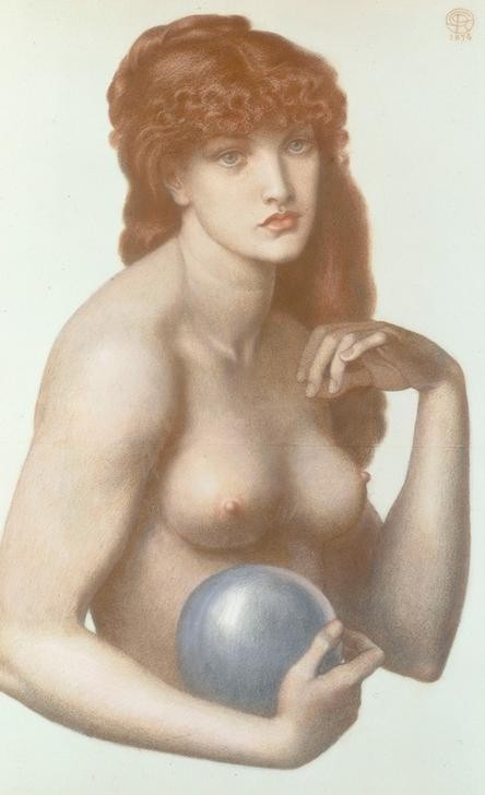 Dante Gabriel Rossetti, Madonna Pietra (Frau,Kunst,Schönheit,Akt,Femme Fatale,Portrait,Präraffaeliten,Englische Kunst,Viktorianische Kunst,Halbfigur)