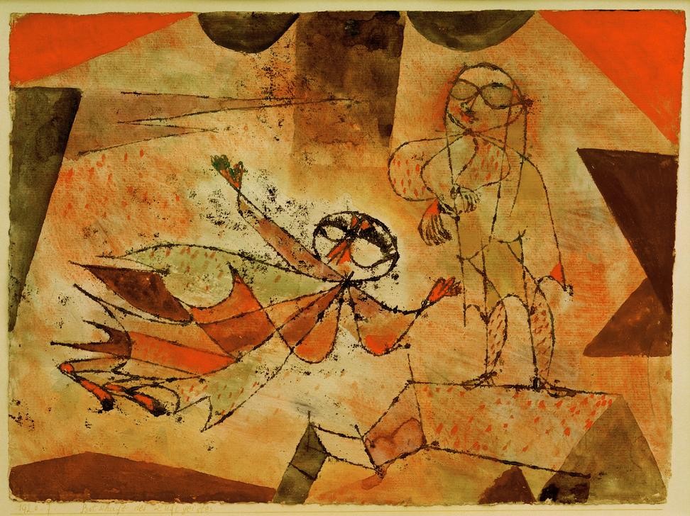 Paul Klee, Botschaft des Luftgeistes (Deutsche Kunst,Gespenst,Magie,Esoterik,Aberglaube,Schweizerische Kunst,Luftgeist,Botschaft,Geist)
