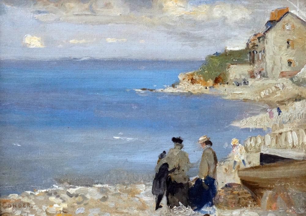 Charles Conder, Swanage (Meer, Meeresbrise, Küste, Horizont, England, Impressionismus, Wunschgröße, Klassiker, Malerei, Wohnzimmer)