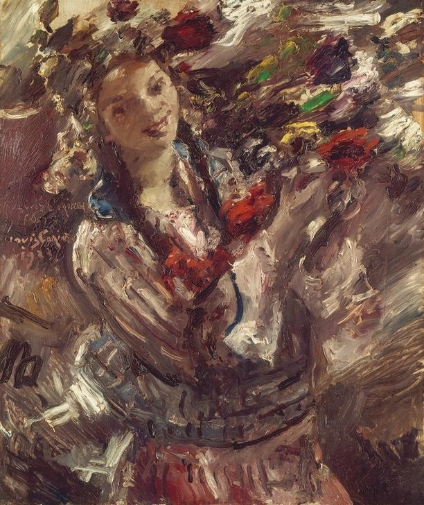Lovis Corinth, Flora (Deutsche Kunst,Frau,Jugend (Lebensalter),Impressionismus,Portrait)