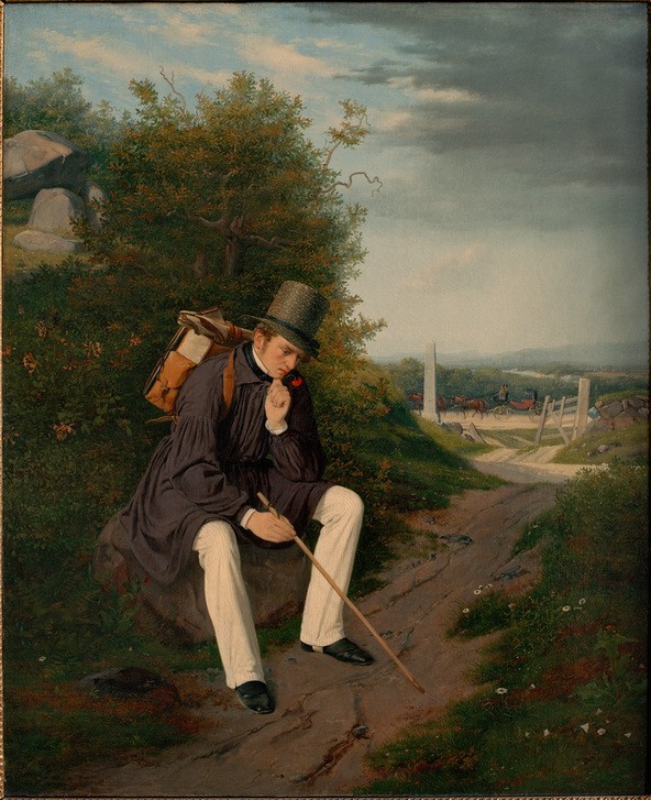 Jorgen Roed, Ein Künstler bei der Rast auf der Wanderung  (Natur)