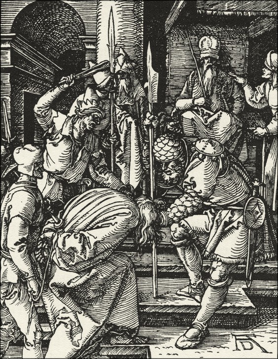 Albrecht Dürer, Christus vor Hannas (Christentum,Deutsche Kunst,Religion,Renaissance,Neues Testament,Bibel,Passion Christi,Christus Vor Dem Hohen Rat)