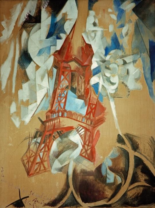Robert Delaunay, Tour Eiffel (Geographie,Turm,Kubismus,Architekturdarstellung,Französische Kunst,Orphismus,Topographie)