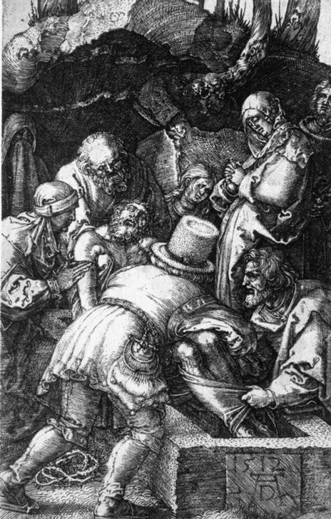 Albrecht Dürer, Die Grablegung (Begräbnis,Christentum,Deutsche Kunst,Religion,Renaissance,Neues Testament,Bibel,Grablegung Christi,Passion Christi)