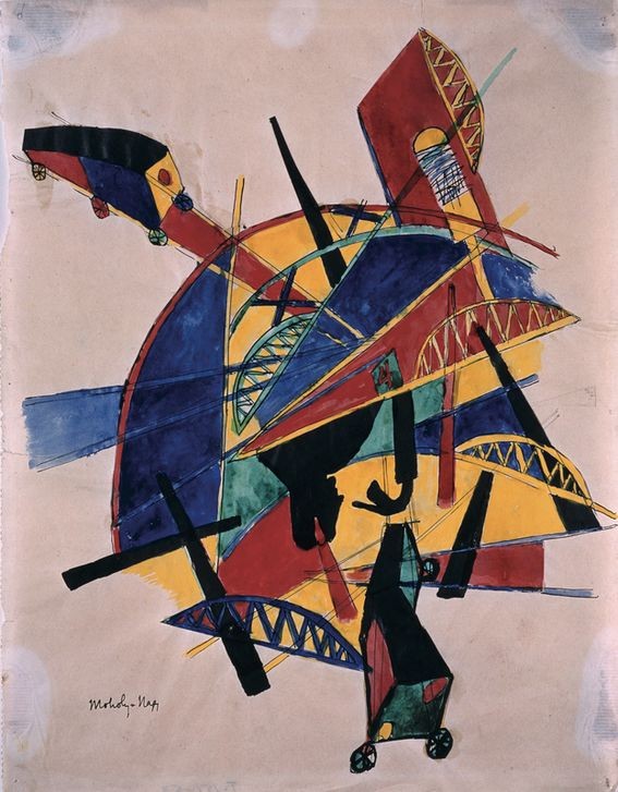 Laszlo Moholy-Nagy, Brücken (Bauhaus,Brücke,Deutsche Kunst,Geometrie,Kunst,Konstruktivismus,Ungarische Kunst,Abstraktion,Bogen (Form))