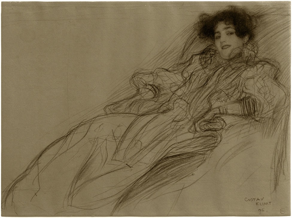 Gustav Klimt, Junge Dame im Sessel  (Mensch und Gesellschaft)