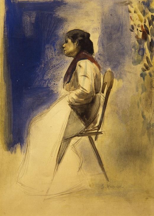 Santiago Rusinol, Notizen (Frau,Katalanische Kunst,Sitzen)