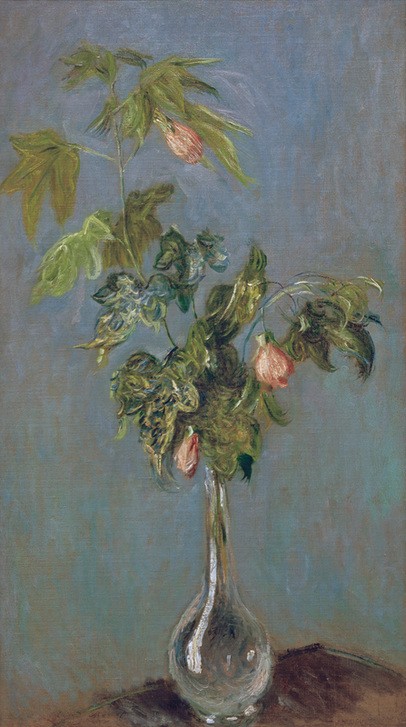 Claude Monet, Vase de fleurs (Stillleben, blumen, Vase, Glasvase, Blüten, Französische Kunst, Impressionismus, Wunschgröße, Wohnzimmer, Treppenhaus, Klassiker, Malerei)