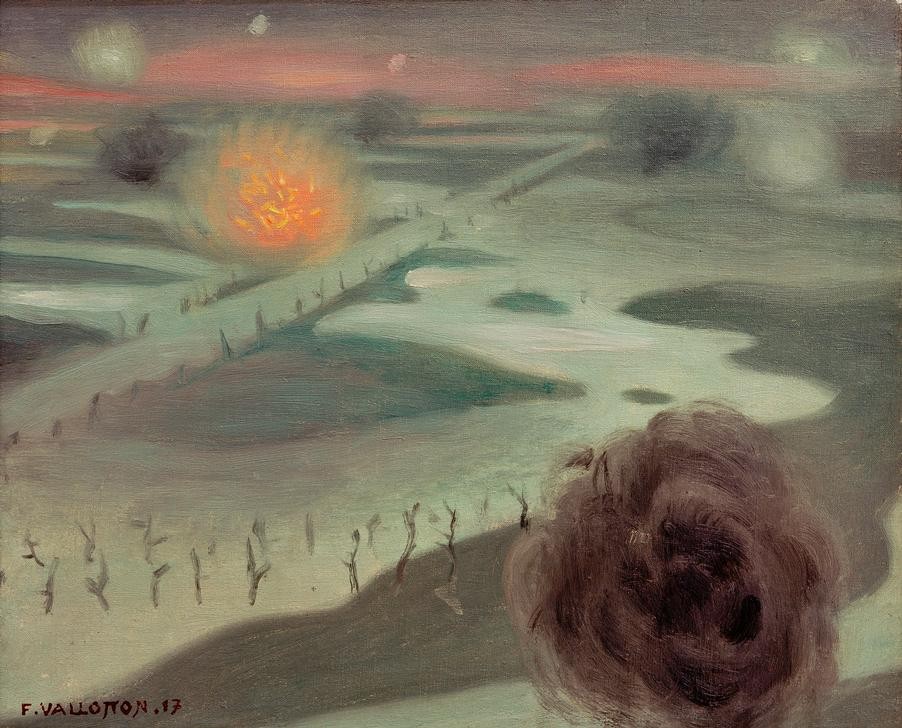 Felix Vallotton, Yser (Geschichte,Krieg,Kunst,Westfront,Explosion,Französische Kunst,Schweizerische Kunst,Stellungskrieg,Flandernschlacht,Geschützfeuer,Nabis,Erster Weltkrieg)