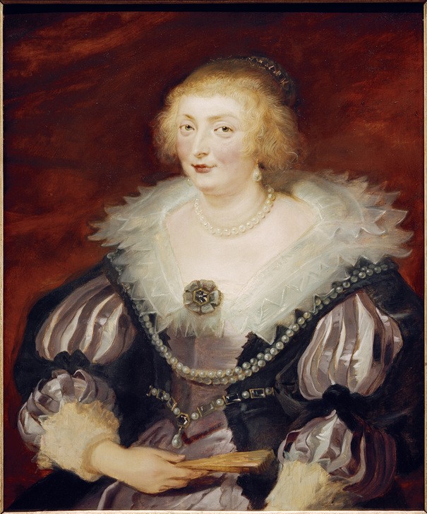 Peter Paul Rubens, Catherine Manners, Herzogin von Buckingham (Ehefrau,Damenmode,Fächer,Flämische Kunst,Frau,Geschichte,Kunst,Mode,Schmuck,Barock,Herzogin,Portrait,Adel,Niederländische Kunst,Spitzenkragen,Kragen,Schmunzeln,Halbfigur,Schlitze)
