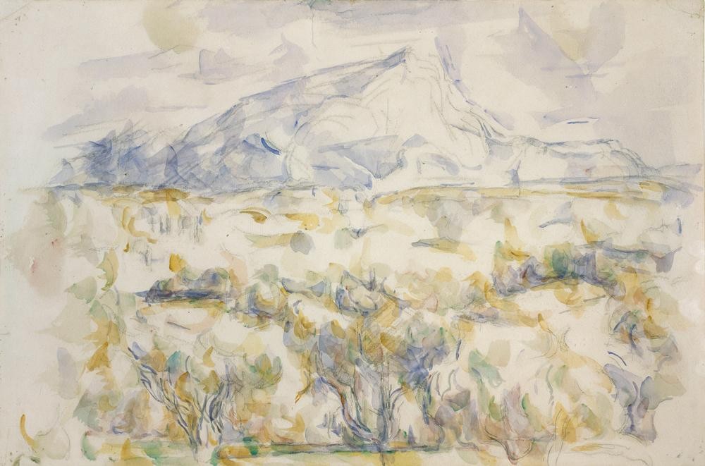 Paul Cézanne, La Montagne Sainte-Victoire vue des Lauves (Gebirge,Kunst,Landschaft,Impressionismus,Französische Kunst,Jahrhundertwende,Berg)