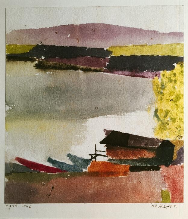 Paul Klee, Kleiner Hafen (Deutsche Kunst,Hafen,Landschaft,Der Blaue Reiter,Schweizerische Kunst)