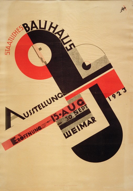 Joost Schmidt, Staatliches Bauhaus Ausstellung Weimar 1923 (Bauhaus, Ausstellung, Plakat, Weimar, geometrische Formen, Wunschgröße, Klassische Moderne, Grafik, Wohnzimmer, Treppenhaus,)