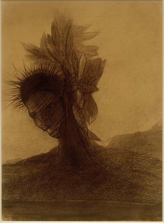 Odilon Redon, Baummann (Kunst,Mythologie,Symbolismus,Elfe,Baum,Französische Kunst,Volksglaube,Elementargeister,Seelenwanderung (Religion),Baumgeist)