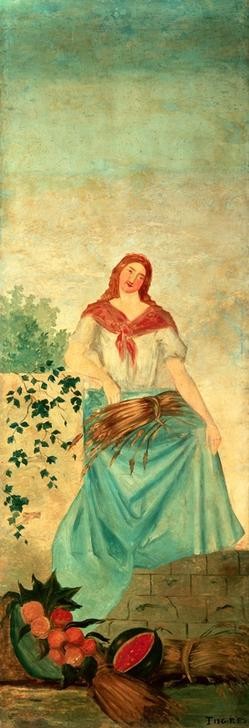 Paul Cézanne, Der Sommer (Frau,Früchte,Jahreszeiten,Sommer,Allegorie,Französische Kunst,Vier Jahreszeiten,Garbe,Personifizierung)
