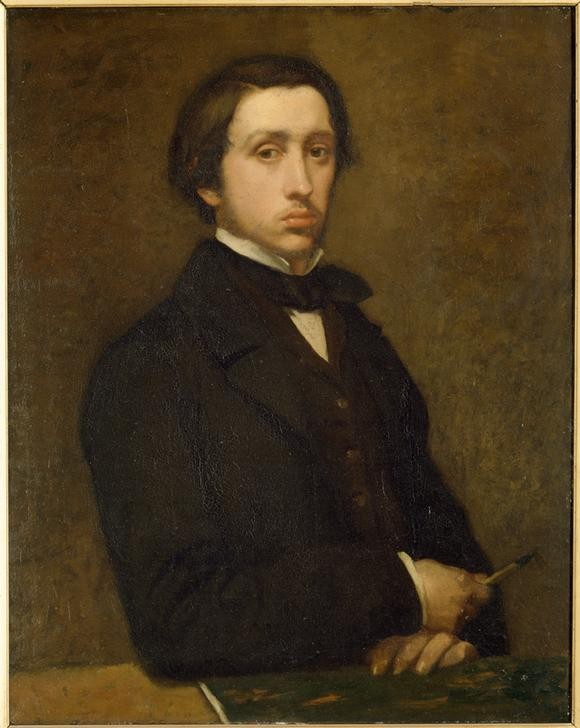 Edgar Degas, Selbstbildnis (Künstler,Maler (Künstler),Mann,Impressionismus,Selbstbildnis,Portrait,Französische Kunst,Person)