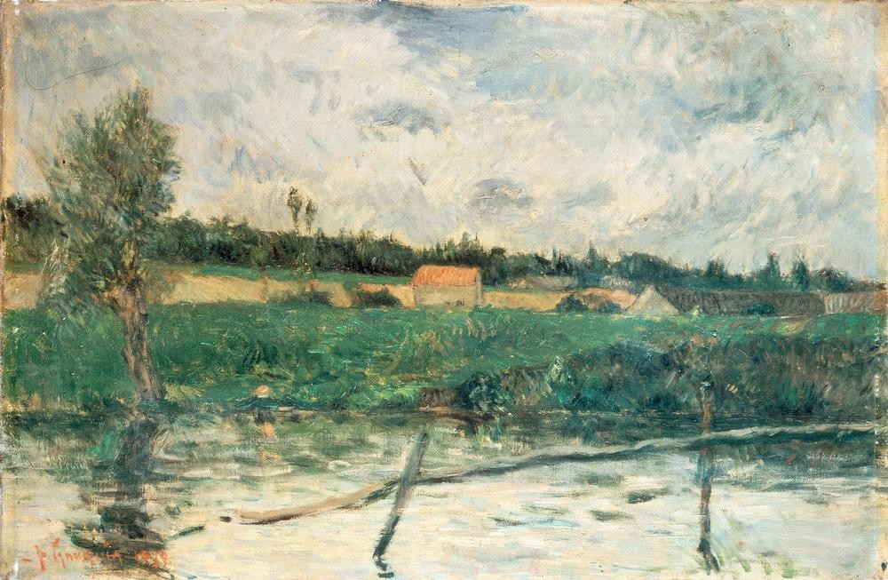 Paul Gauguin, Landschaft in der Bretagne (Landschaft,Impressionismus,Französische Kunst)