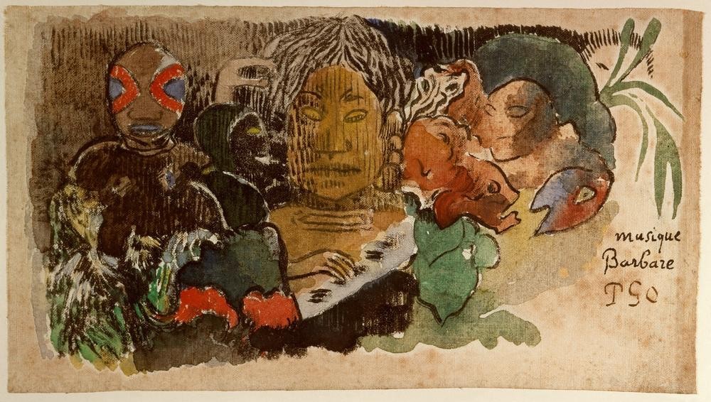 Paul Gauguin, Musique barbare (Musik,Völkerkunde,Instrument,Stillleben,Französische Kunst,Exotik,Jahrhundertwende,Land Und Leute)