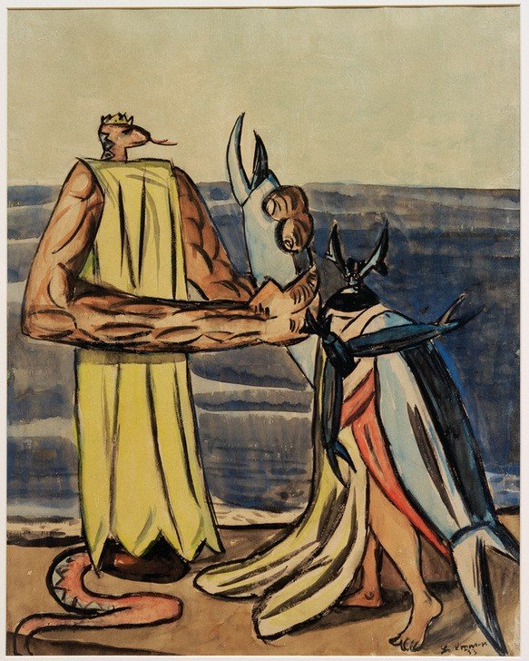 Max Beckmann, Schlangenkönig und Hirschkäferbraut (Kunst,Mensch und Gesellschaft)