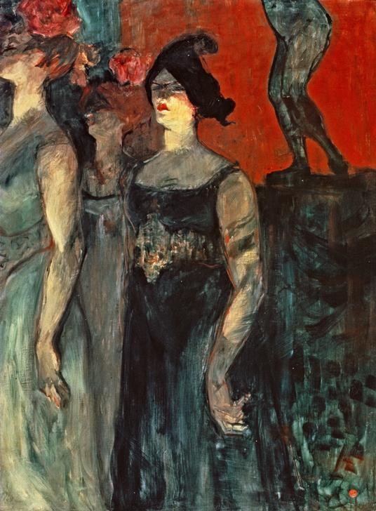 Henri de Toulouse-Lautrec, Messaline entre deux figurants (Kunst,Musik,Oper,Szene,Theater,Französische Kunst,Fin De Siecle,Jahrhundertwende)