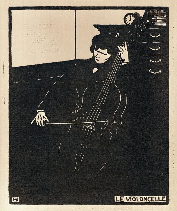 Felix Vallotton, LE VIOLONCELLE (Französische Kunst,Schweizerische Kunst)