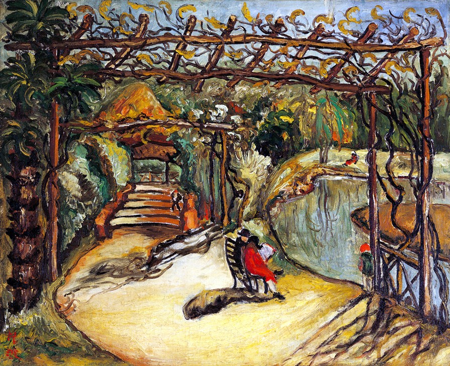 Chen  Chengbo, French Park (now Fuxing Park) (Asien, Städte, Park, Pergola, Alltag, Taiwan, Wunschgröße, Klassische Moderne, Wohnzimmer, Treppenhaus, Malerei)