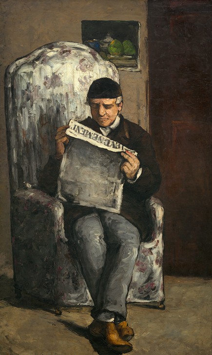 Paul Cézanne, Der Vater des Künstlers, “L’Événement” lesend (Mann,Zeitung,Lesen (Allgemein),Sessel)