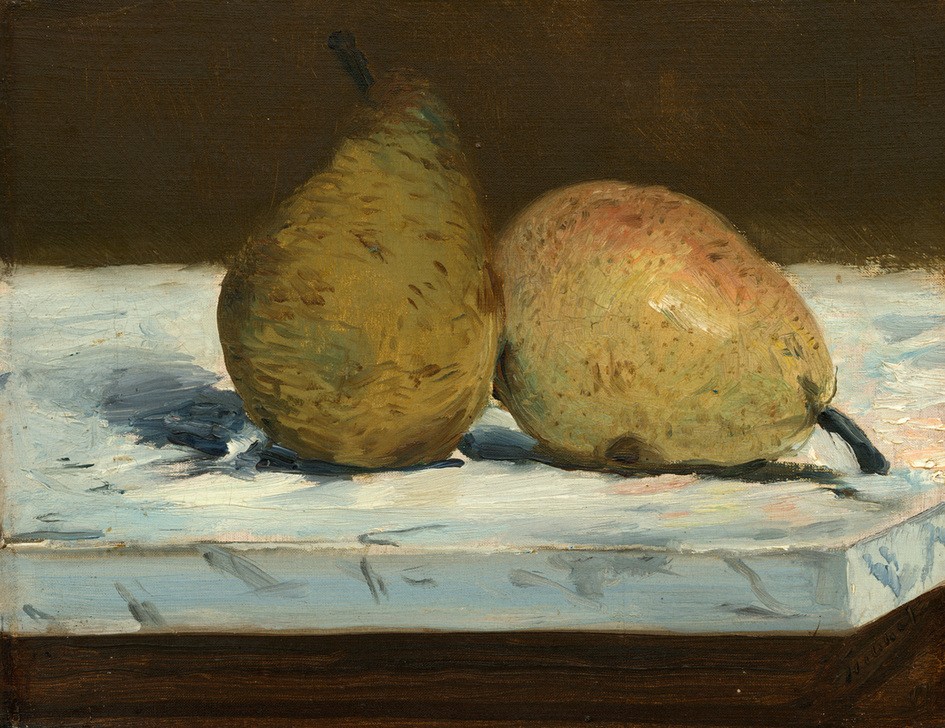 Edouard Manet, Birnen (Tisch,Stillleben,Birne)