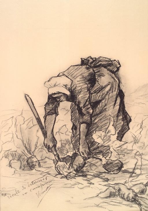 Vincent van Gogh, Rübenstecherin (Impressionismus,Niederländische Kunst)