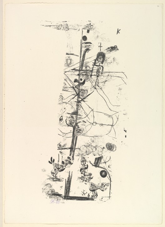 Paul Klee, Vogelkomödie (Vogel,Baum,Komödie,Schwarz Und Weiss)