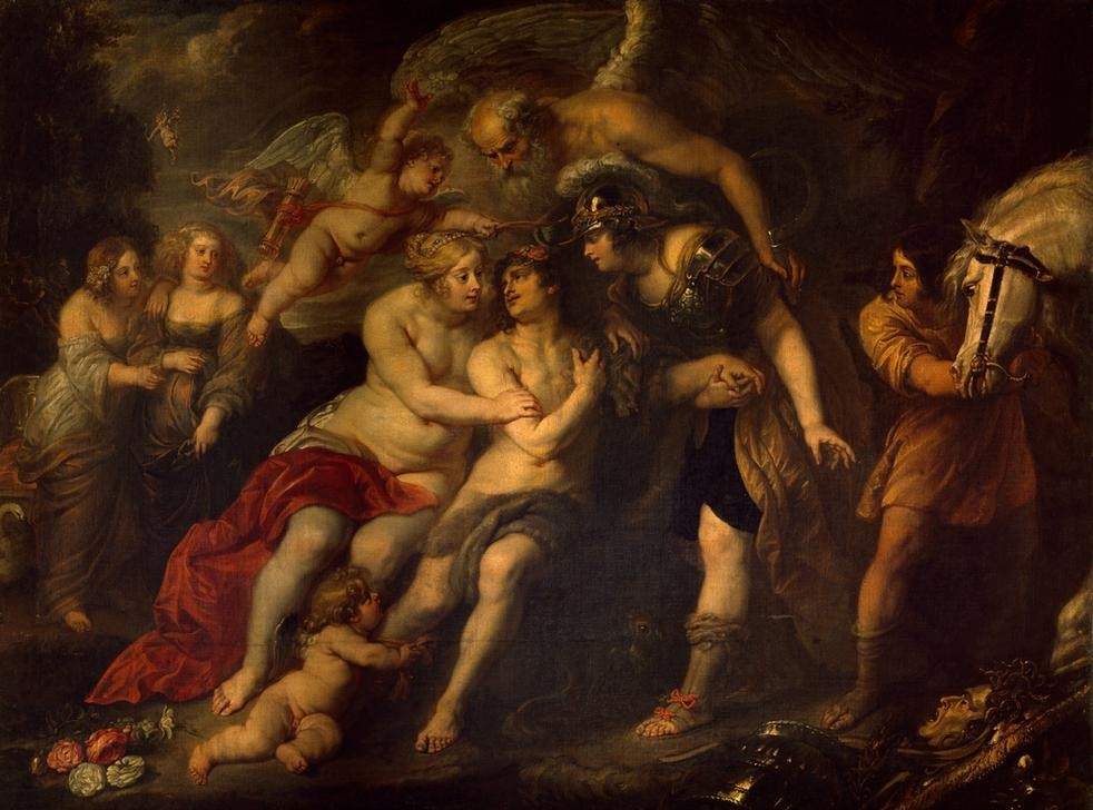 Peter Paul Rubens, Herkules am Scheidewege (Flämische Kunst,Mythologie,Barock,Allegorie,Niederländische Kunst,Tugendheld,Griechisch-Römische Mythologie)
