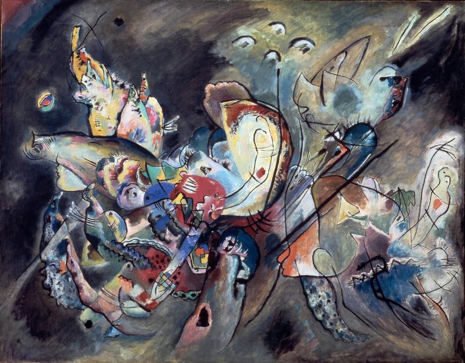 Wassily Kandinsky, Verworren (Abstrakte Kunst, Russische Kunst, Formen, Muster, Dynamik, Chaos, Abstrakter Expressionismus, Wohnzimmer, Treppenhaus, Wunschgröße, Klassische Moderne, bunt)