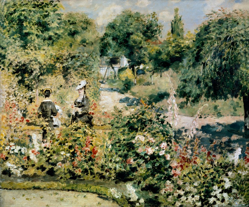 Pierre-Auguste Renoir, Jardin à Fontenay (Garten Und Park,Kunst,Freizeit,Impressionismus,Französische Kunst,Menschen Im Garten,Garten)