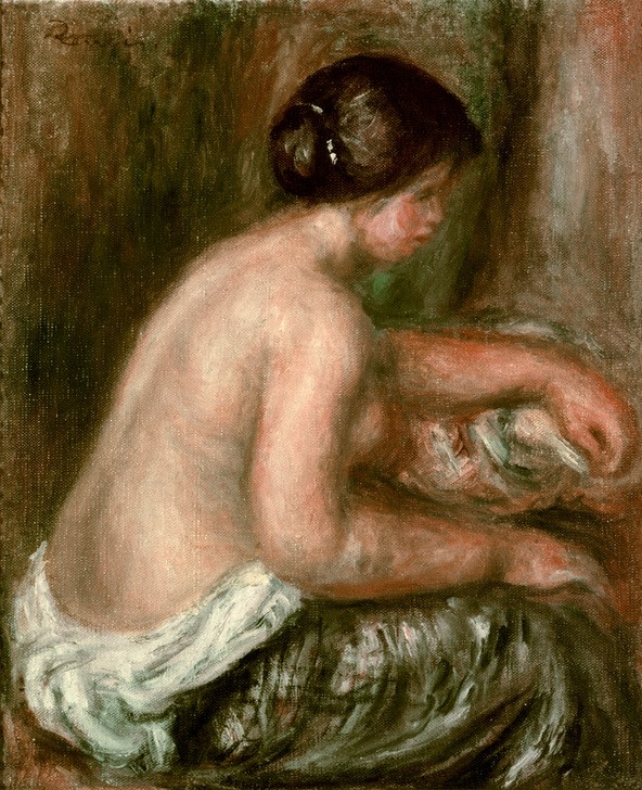 Pierre-Auguste Renoir, Nu assis (Frau,Impressionismus,Akt,Französische Kunst,Sitzen)
