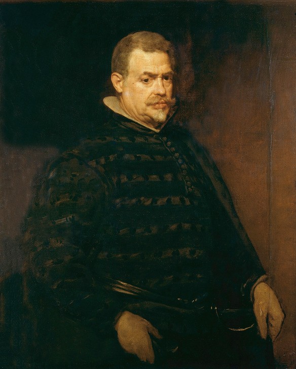 Diego Rodriguez de Silva y Velasquez, Der Oberjägermeister Juan Mateos (Jäger,Kunst,Mann,Mensch,Bart,Barock,Portrait,Spanische Kunst,Spitzbart,Blick Aus Dem Bild,Halbfigur,Halbprofil,Jägermeister)
