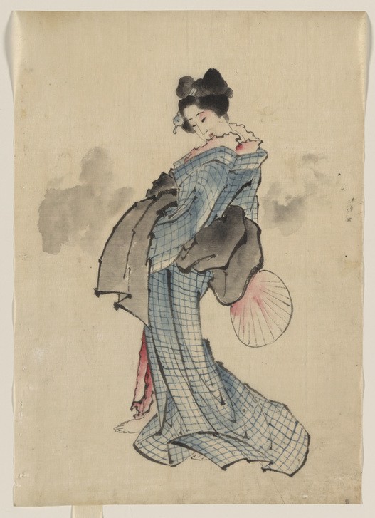 Katsushika Hokusai, Woman (Frau,Kunst,Völkerkunde,Japanische Kunst,Kimono)
