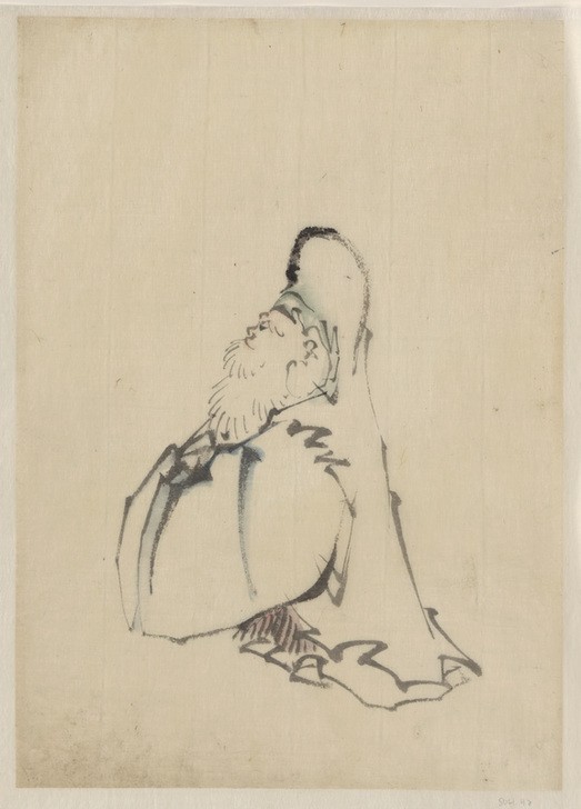 Katsushika Hokusai, Bearded man (Kunst,Völkerkunde,Japanische Kunst)
