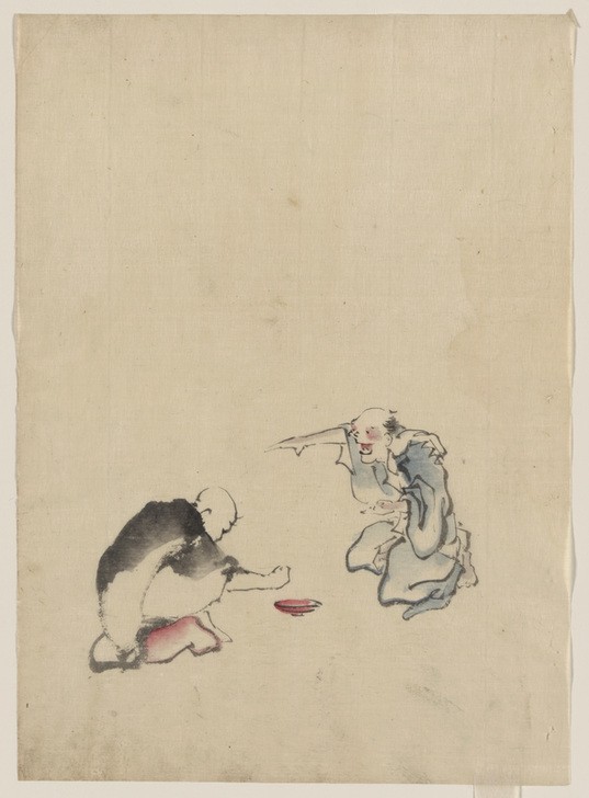 Katsushika Hokusai, Two men playing a game (Kunst,Mann,Völkerkunde,Japanische Kunst)