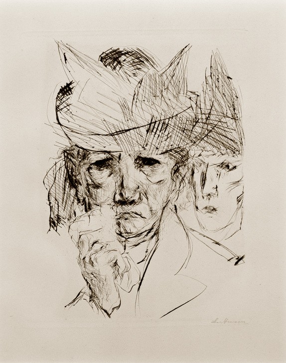 Max Beckmann, Weinende Frau (Frau, Trauer, Portrait, Zeichnung, Expressionismus, Klassische Moderne, Wunschgröße, Wohnzimmer, Treppenhaus, schwarz/weiß)