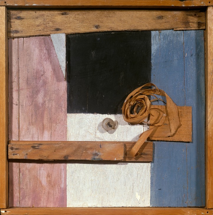Kurt Schwitters, Merzbild mit Kerze (Dadaismus,Deutsche Kunst,Kunst,Holz,Kerze (Licht),Polychromie,Wachs)