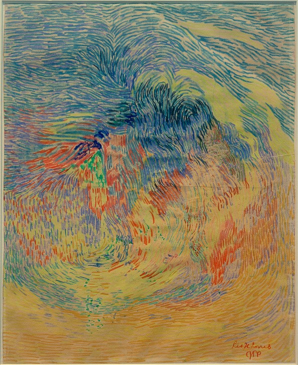 Johan Thorn Prikker, Les Xhorres, um 1900 (Kunst,Landschaft,Niederländische Kunst,Holländische Kunst,Jahrhundertwende,Deutscher Werkbund,Postimpressionismus,Signatur)