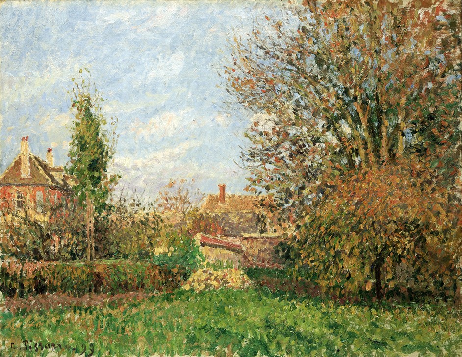Camille Pissaro, Herbst in Eragny (Landschaft,Impressionismus)