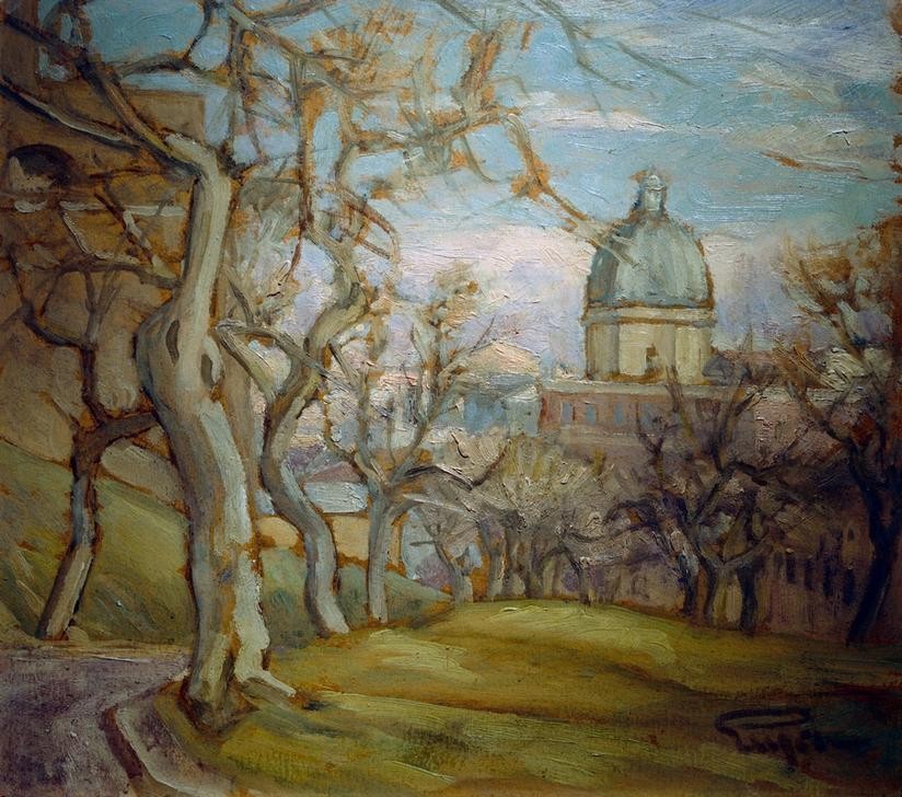 Eugen, Prinz von Schweden, Nedanför Monte Gianicolo (Kirche,Landschaft,Schwedische Kunst)